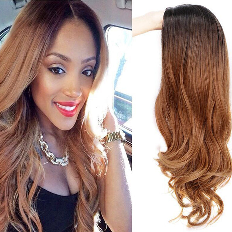 Wig foreign trade wig female gradient chemical fiber wig wig Wig foreign trade wig female gradient chemical fiber wig wig